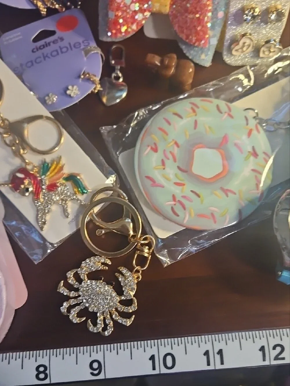 Claire's Pastel Bead Necklace with Bunny Charms - Yellow, Pink & Purple